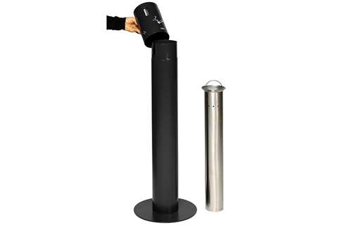 Probbax - Stand alone ashtray - 5l - 1500 butts - ø 310 x 980mm  Probbax - Stand alone ashtray - 5l - 1500 butts - ø 310 x 980mm