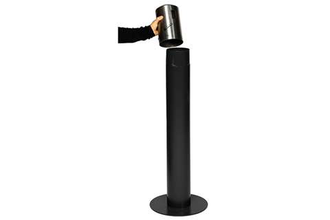 Probbax - Stand alone ashtray - 5l - 1500 butts - ø 310 x 980mm  Probbax - Stand alone ashtray - 5l - 1500 butts - ø 310 x 980mm