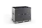 Qubb - Basefold 708l - 1210x811x988mm - 3 skids - incl. lid - 2 flap doors 