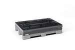 Qubb - Basefold 708l - 1210x811x988mm - 3 skids - incl. lid - 2 flap doors 