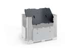 Qubb - Basefold 708l - 1210x811x988mm - 3 skids - incl. lid and divider - 2 flap doors 