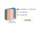 Mobil Plastic - Metal wall cabinet incl. 154 pcs Crystal box tilt bins - 1270x600x1950mm 