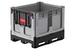 Qubb - Logifold box 1200x1000x975mm - 855l - closed - 3 skids  - flap door 1 short side 