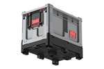 Qubb - Logifold box 1200x800x953mm - 660l - closed - 4 feet - flap door 1 short side 