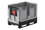 Qubb - Logifold box 1200x800x958mm - 660l - closed - 2 skids - flap door  1 short side 