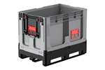 Qubb - Logifold box 1200x800x958mm - 660l - closed - 3 skids - flap door 1 short side 