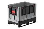Qubb - Logifold box 1200x800x958mm - 660l - closed - 2 skids - flap door 1 short + 1 long side 