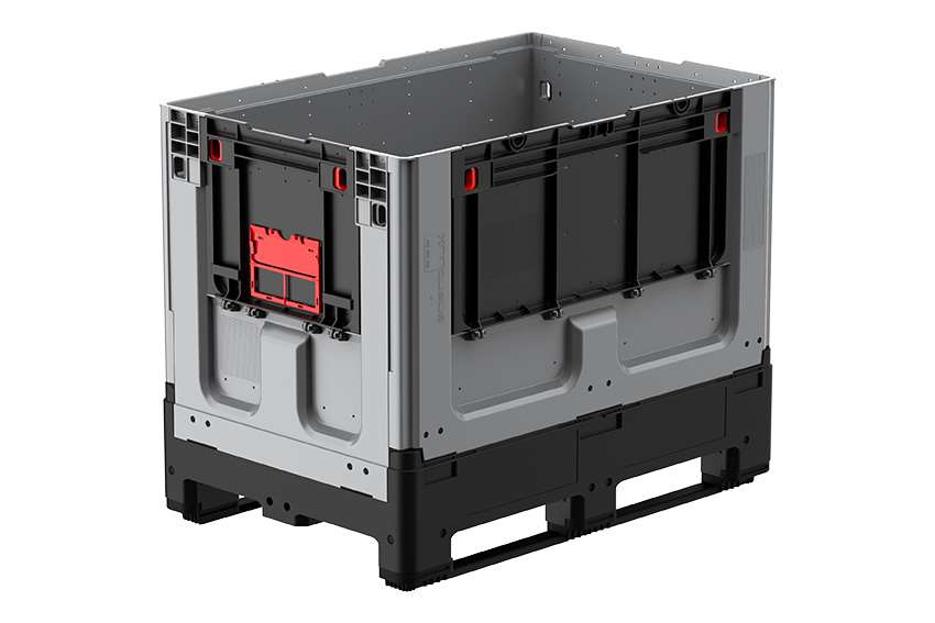 Qubb - Logifold box 660l - 1200x800x958mm - closed - 2 skids