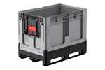 Qubb - Logifold box 1200x800x958mm - 660l - closed - 3 skids - flap door 1 short + 1 long side 