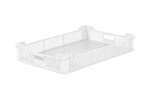 STACKING CRATE - 15L - MULTI 600X400X100MM - VENTED - WHITE