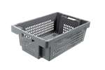 Rotary stacking container 600x400x200mm bottom and sides perforated