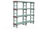  - Rack 2000x400x1900mm - 4 levels - spacing 500mm - bottom clearance 200mm - 2 sections 