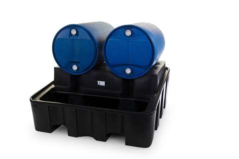 Qubb - Leak tray - 2 lying barrels - 450l - 1375x1350x635mm  Qubb - Leak tray - 2 lying barrels - 450l - 1375x1350x635mm
