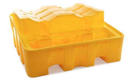 Qubb - Leak tray - 2 lying barrels - 450l - 1375x1350x635mm  Qubb - Leak tray - 2 lying barrels - 450l - 1375x1350x635mm