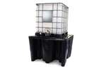 Qubb - SPILLPALLET FOR 1 IBC TANK - 1100L WITH GRID - NOT FOR DE/AT