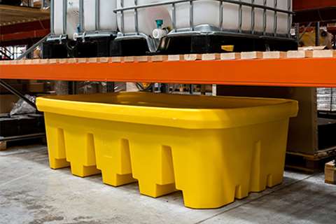 Qubb - Leak tray for under racking - 1100l - 2165x1300x575mm  Qubb - Leak tray for under racking - 1100l - 2165x1300x575mm
