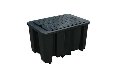 Qubb - Spillpallet for 2 drums - 236 l - with grid - only for DE/AT  Qubb - Spillpallet for 2 drums - 236 l - with grid - only for DE/AT