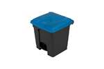 Probbax - Rectangular step-on waste bin 30l recycled body + lid 410x398x435mm