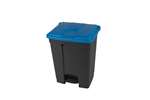 Probbax - Rectangular step-on waste bin 70l recycled body + lid 495x412x673mm