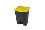 Probbax - Rectangular step-on waste bin 70l recycled body + lid 495x412x673mm