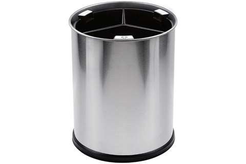 Probbax - Round waste basket 13l - 3 compartiments - insert black 3,3l  Probbax - Round waste basket 13l - 3 compartiments - insert black 3,3l