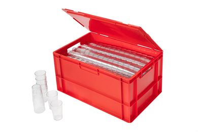 Kunststoffboxen für Mehrwegbecher