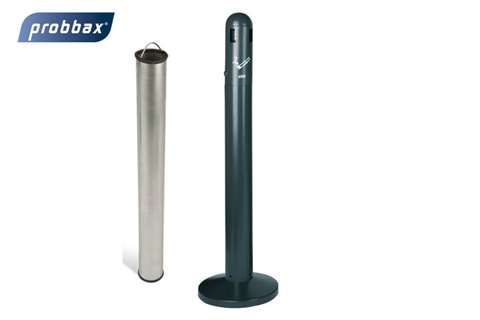 Tubular stand alone ashtray - 3 l - up to 900 butts