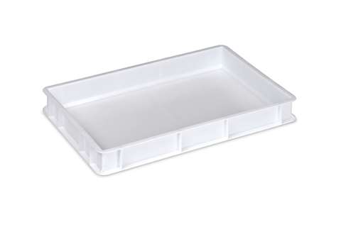 EN Dough crate 12l - 600x400x70mm - closed walls and bottom - closed handles