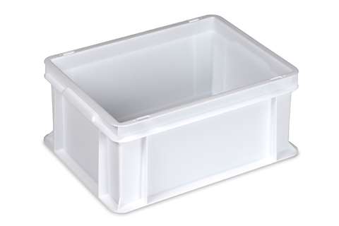 EN stacking bin Food natural 16l - 400x300x170mm - closed walls and base - closed handles