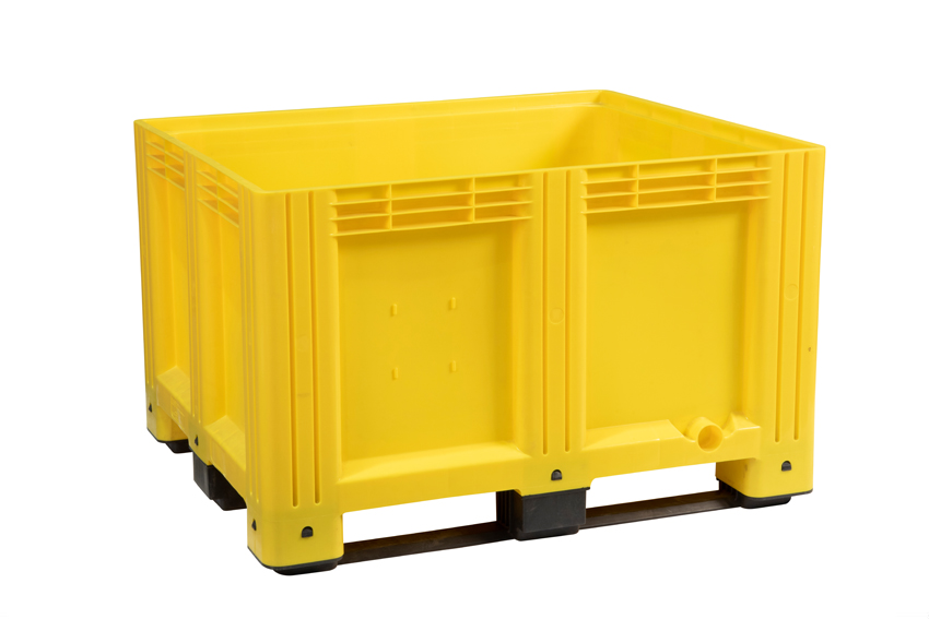 Pallet box - 1200x1000x780mm - closed - 3 skids - 610l 