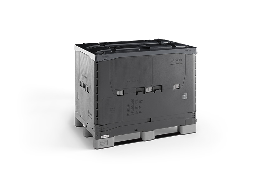 Basefold 708l - 1210x811x988mm - 3 skids - incl. lid - 2 flap doors 