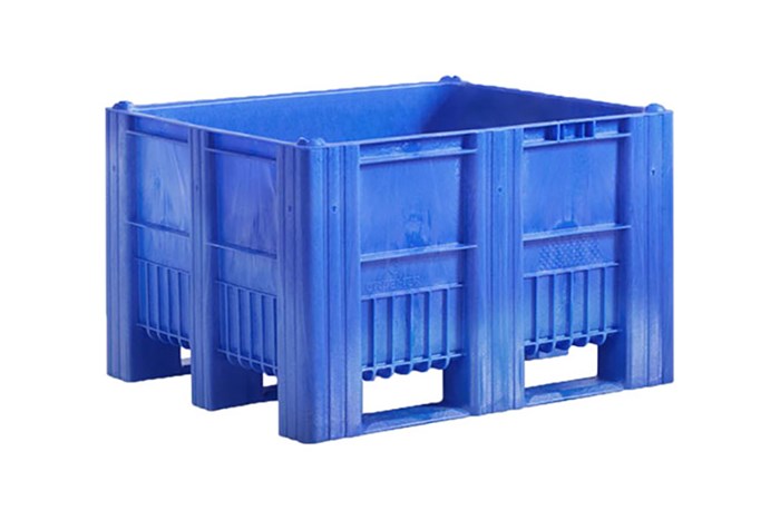 Pallet box - 1200x1000x740mm - seamless - 3 skids - coloured 