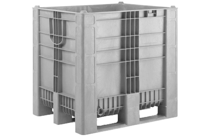 Pallet box - 1200x1000x1140mm - seamless - 3 skids 