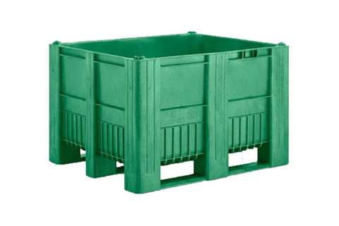 Pallet box - 1200x800x740mm - seamless - 3 skids