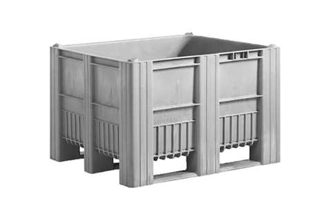 Pallet box - 1200x800x740mm - seamless - 3 skids