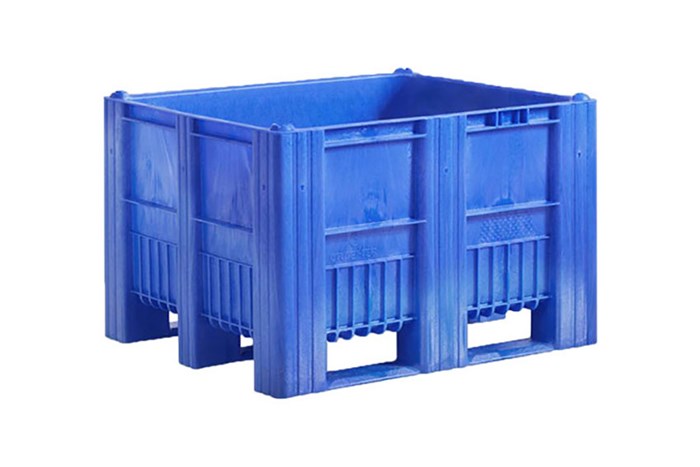Pallet box - 1200x800x740mm - seamless - 3 skids 