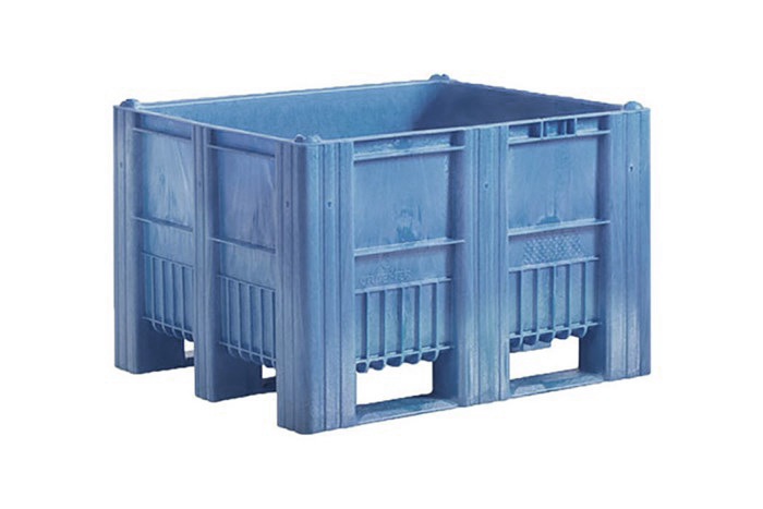 Pallet box - 1200x800x740mm - seamless - 3 skids 