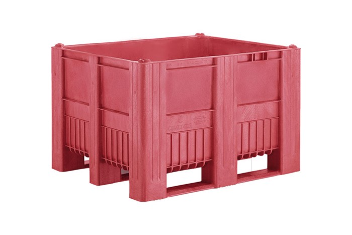 Pallet box - 1200x800x740mm - seamless - 3 skids 