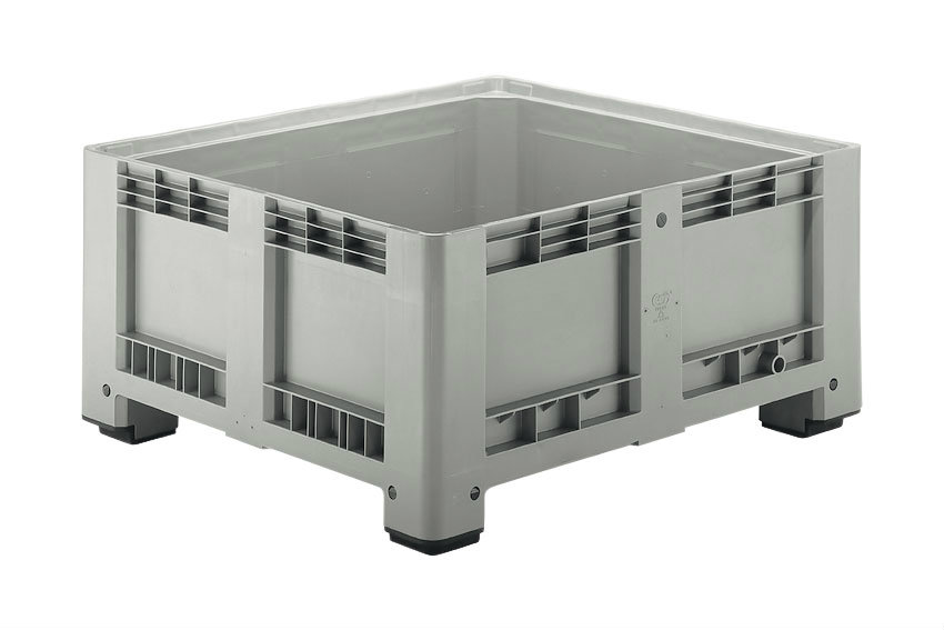 Palettenbox 1200x1000x580mm - geschlossen - 4 Füsse - 430l 