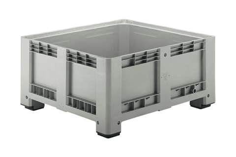 Caisse-palette 1200x1000x580 mm - plein - 4 pieds - 430 l