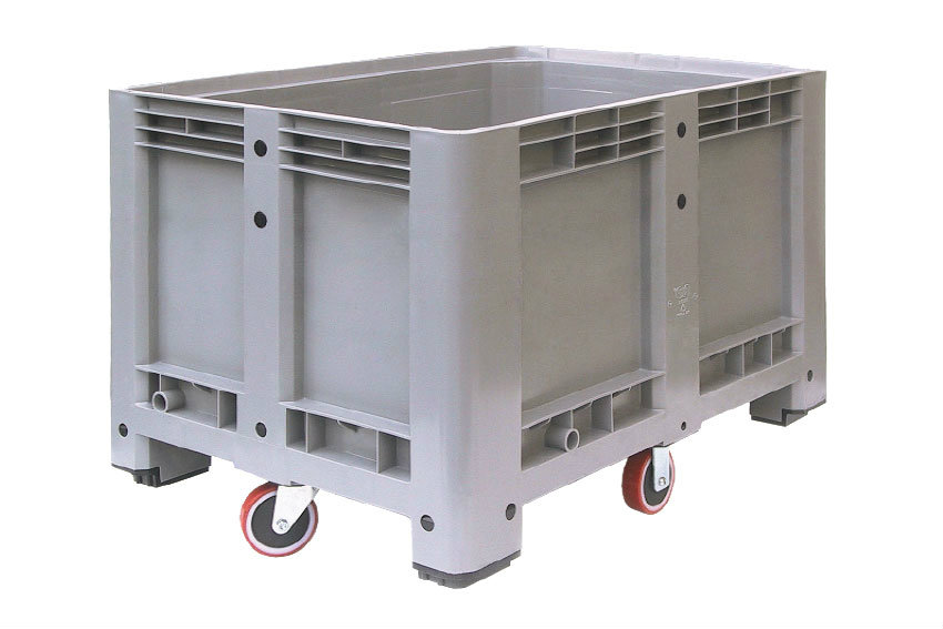 Palletbox 1200x1000x810 mm - closed - 4 castors central - 610 l 