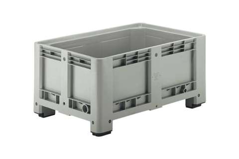 Caisse-palette 1200x800x580 mm - plein - 4 pieds - 330 l