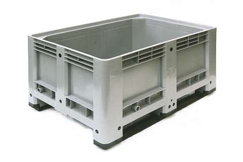 Caisse-palette 1200x800x600 mm - plein - 2 semelles - 330 l