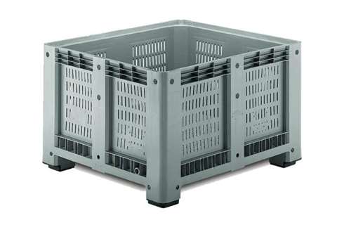 Pallet box 1200x1000x760mm - vented - 4 feet - 610l