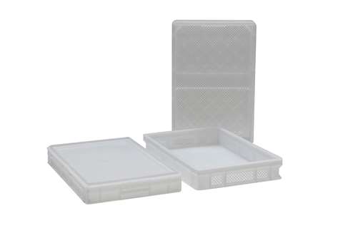 EN Dough crate 12l - 600x400x70mm - perforated walls and bottom - closed handles