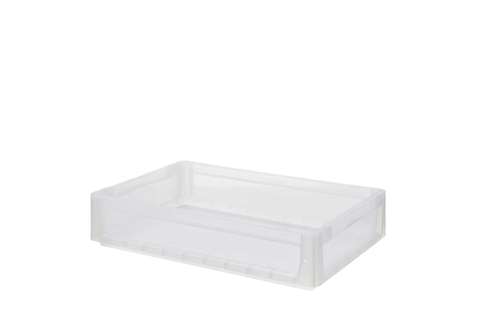 EN Stacking bin Budget Crystal 24l - 600x400x125mm - closed sides and closed reinforced bottom