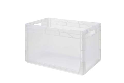EN Stacking bin Budget Crystal 78l - 600x400x400mm - closed sides and closed reinforced bottom