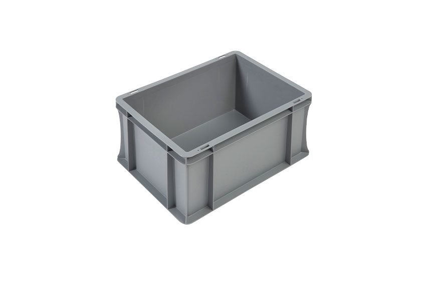 EN Stacking bin Budget Grey 20l - 400x300x220mm - closed sides and bottom - closed handles 