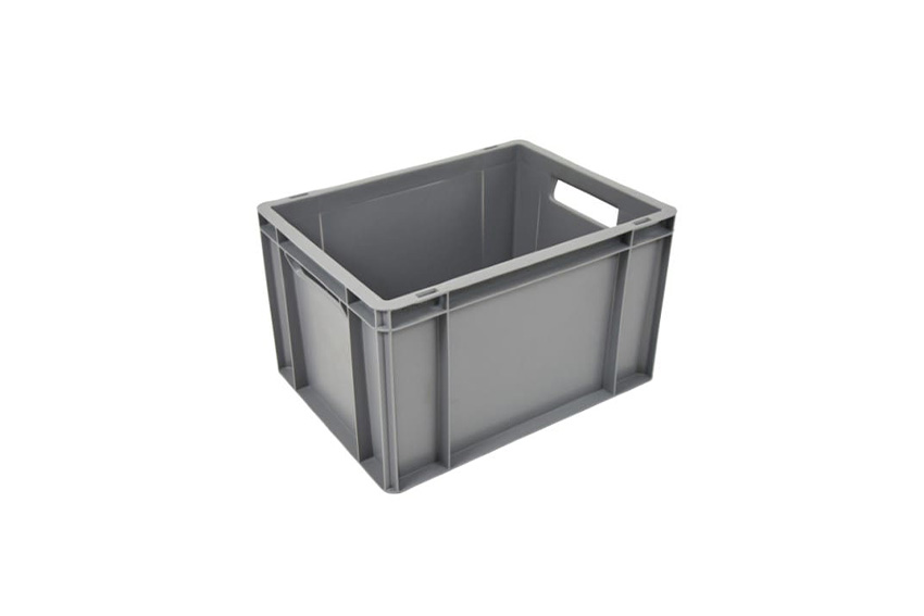 EN Bac gerbable Budget Grey 22l - 400x300x240mm - parois et fond fermés - poignées ouvertes 