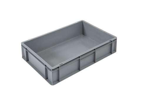 EN Bac gerbable Budget Grey 27l - 600x400x150mm - parois et fond fermés - poignées fermées